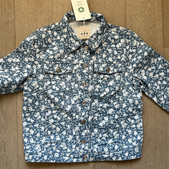 NWT sezane wilfrield jacket size S two tone blue flower print - Picture 6 of 14